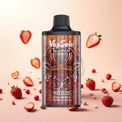 Morango Baunilha Cola Vapsolo Super 15000 BoPuffs 850mah Tipo-C