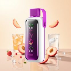 Pêssego Gelo VOZOL Star 20000 Puffs Tela Espelho HD